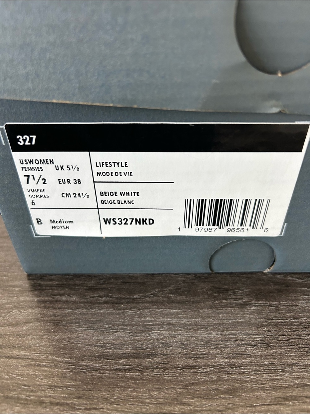 New Balance Women's Sneakers in White and Beige with Gum Outsole - Picture 5 of 5